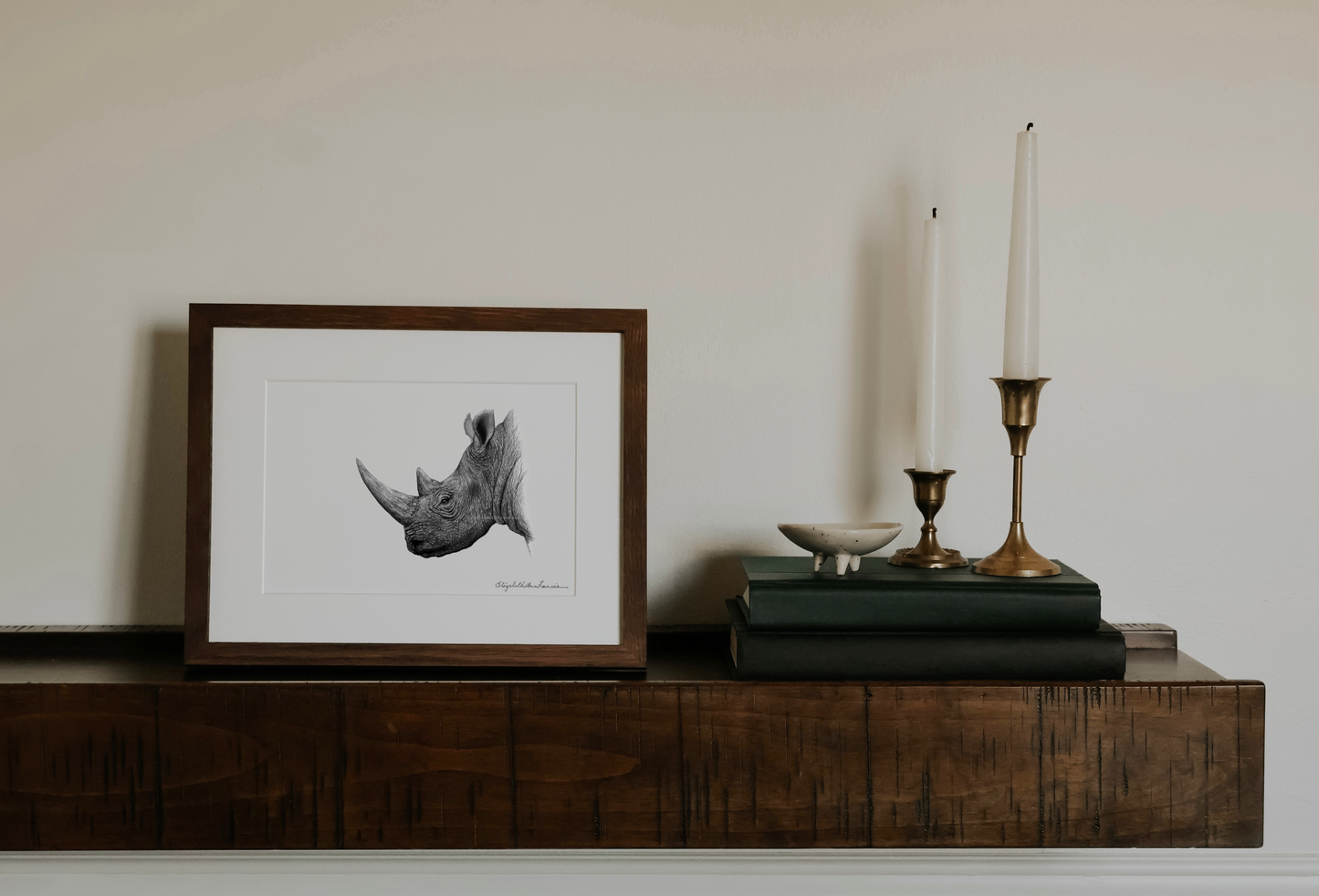 White Rhino | Framed Art Print