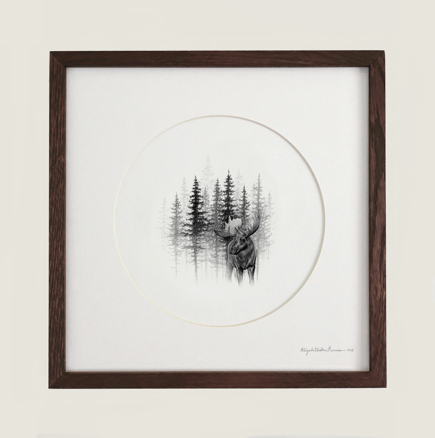 Through the Mist | Framed Original Drawing